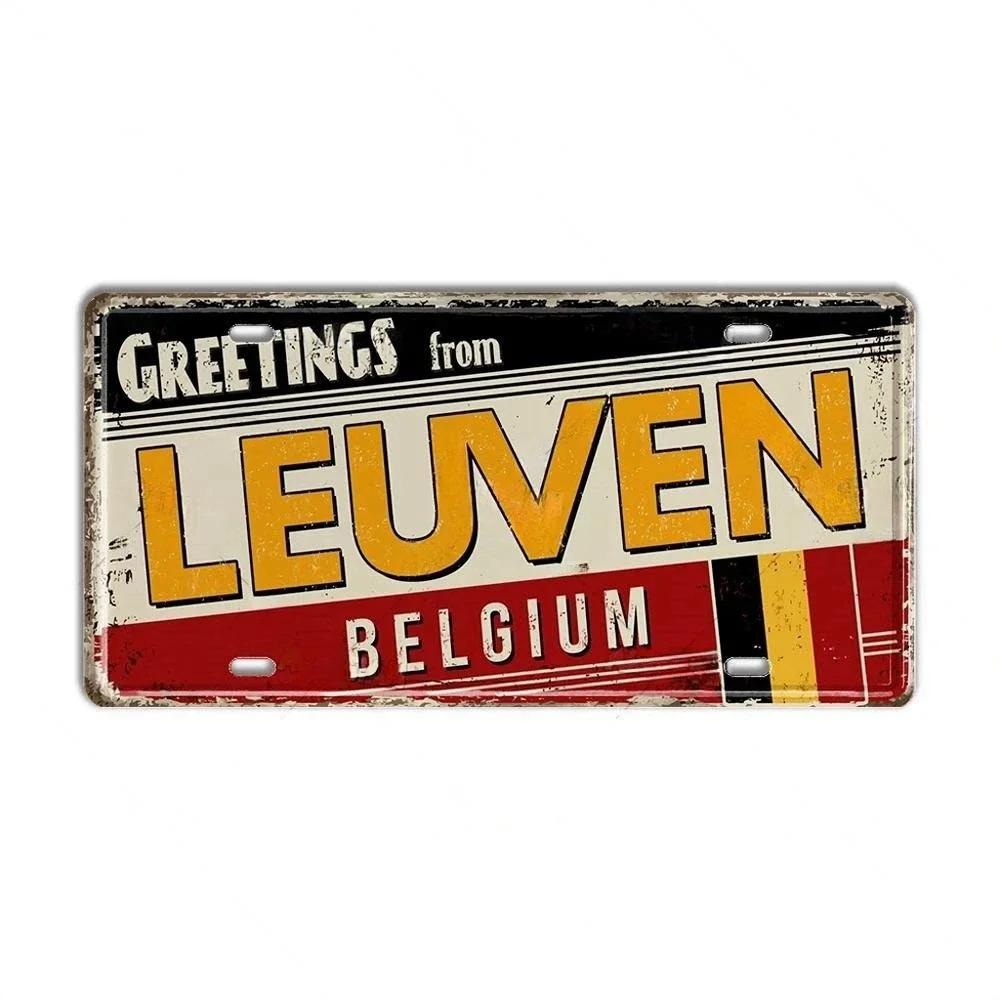 Paesi Bassi BELGIO AUSTRIA CECHIA POLONIA Targa Landmark Città Segno in Metallo Decorativo Targa per Veicoli Man Cave Bar Decorazione da Parete