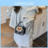 Kids Fashion Small Square Pu Purse With Top Flap And Inner Pockets