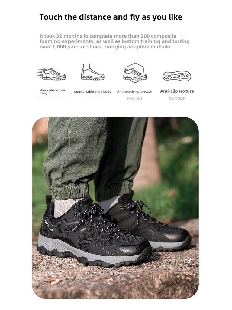 Large Size Unisex Outdoor Hiking Shoes - Anti-Collision, Breathable, Fashionable for Climbing and Camping