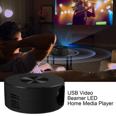Mini Projektor YT200 Wysoka Rozdzielczość Wyraźny Obraz Synchronizacja Ekranu Wbudowany Głośnik USB Projektor Wideo LED Media Domowe Plenerowy