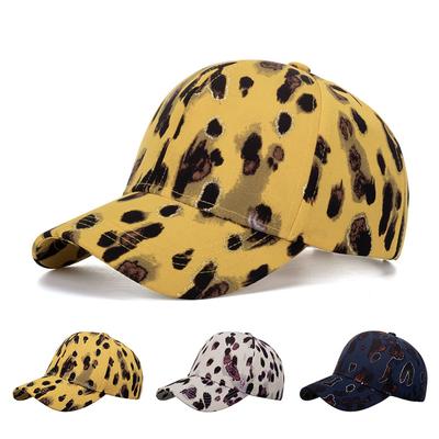 Gold Leopard Print Baseball Cap Female Spring Summer Outdoor Sun Cap Ponytail Panama Cap Visor Hats Snapback Hat