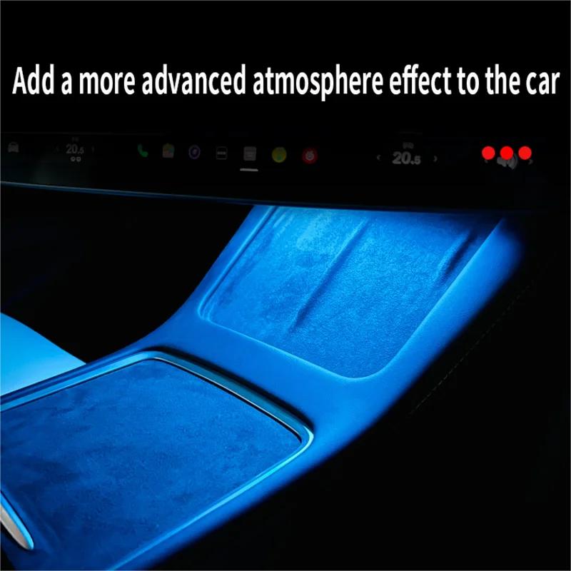 NEW Center Console Dashboard Wireless Charging Neon Light Tubes For Tesla Model 3 Y RGB Interior LED Strip Lights App Controller