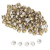 100pcs Crystal Inlay Decorative Metal Studs DIY Leather Craft Studs  Leather Craft Decoration