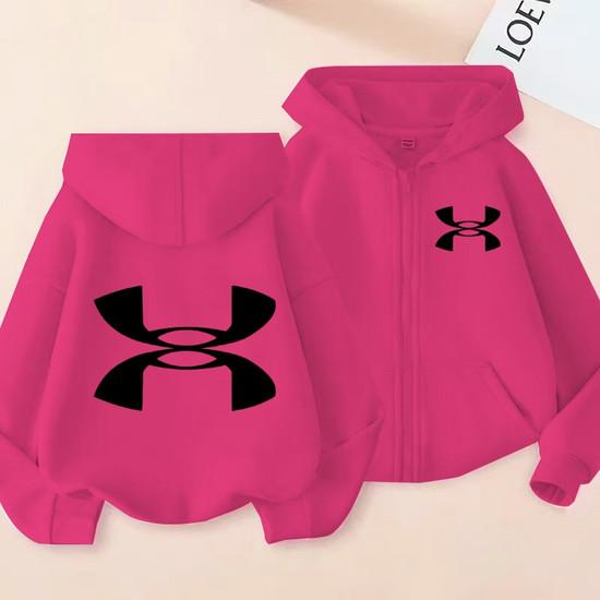 Kinder Strickjacke Herbst Winter Hoodie Reißverschluss Stil Sweatshirt 3-12 Jahre Jungen Mädchen Buchstabe Sport Oberteil Lässige Mode Lockere Jacke Kleidung
