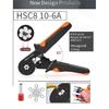Hexagonal Self-Adjustable Ratchet Ferrule Crimping Tool Kit 23-7AWG 0.25-10mm² Crimper Kit with Ferrule Sleeves Wire Terminals