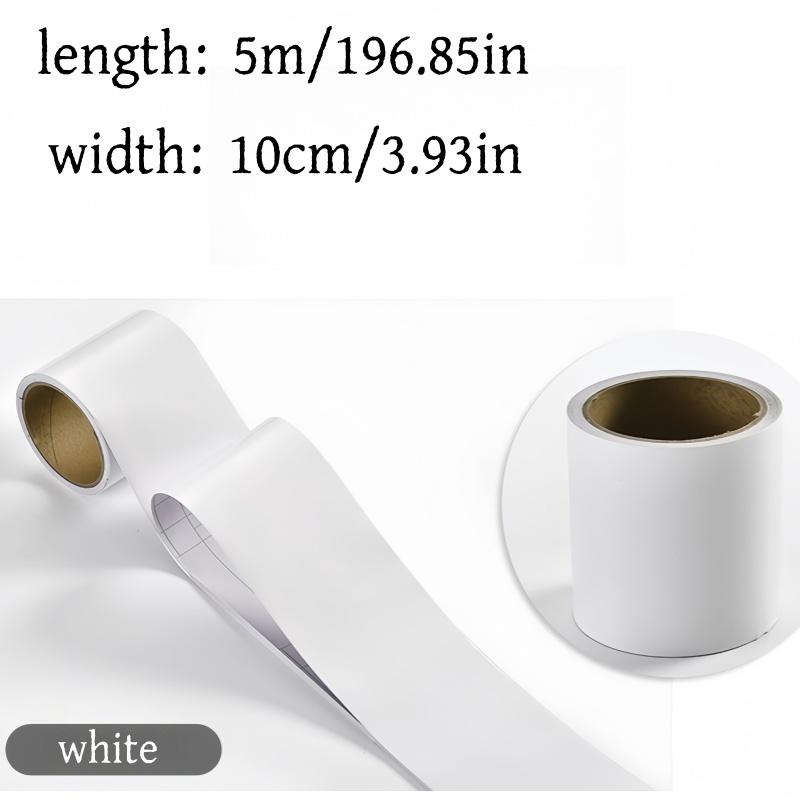 

1PC 5m/196.85inch PVC Self-adhesive Baseboard Waterproof Wall Sticker Window Sill Door Frame Edge Wrapping Renovation Decorative 5m белый