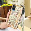 Durable Fashion Design Phone Case For ZTE Blade A71 Cartoon Ring Anti-dust Phone Holder Anti-knock Lanyard Kickstand