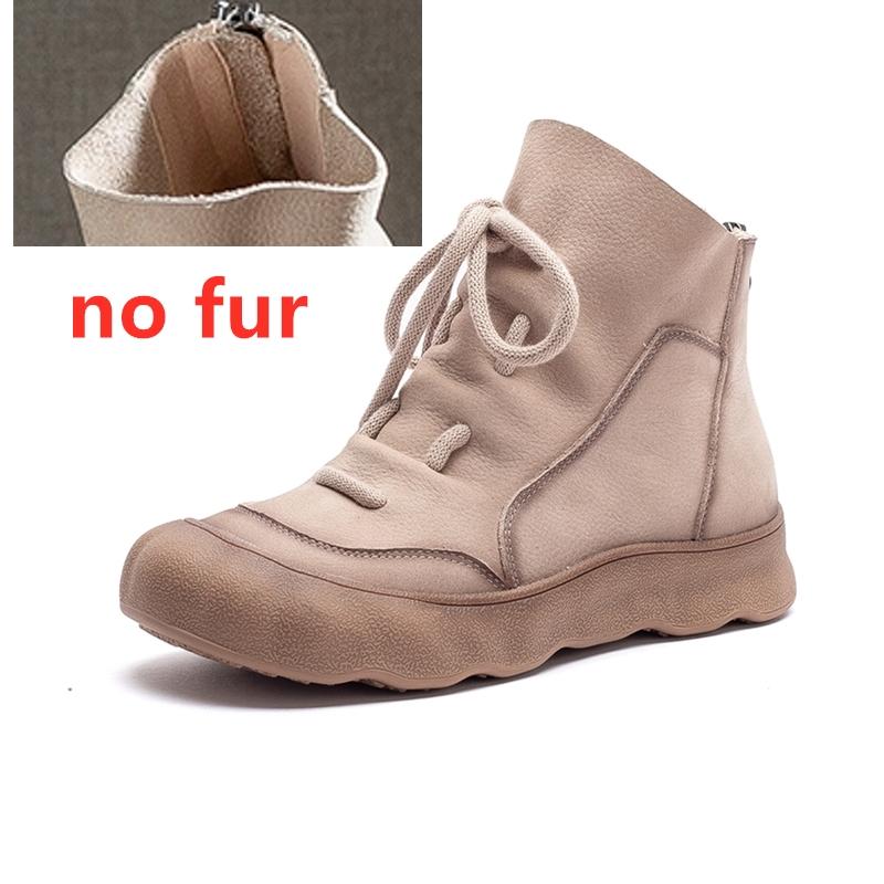 

Модные женские ботильоны AIYUQI 2025 из натуральной кожи, женские ботильоны, нескользящие, винтажные, на шнуровке, больших размеров, на плоской подошве, женские мотоциклетные ботинки 43