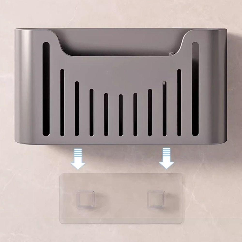 Carbon Steel Garbage Bag Storage Box Punch Free Wall-Mounted Trash Bag Extraction Box Durable Draining Cling Film Storage Rack