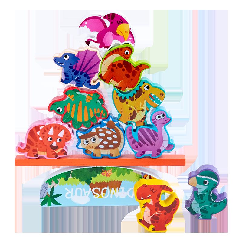 Wooden Animal Stacking Tower: Fun & Educational Balance Blocks for Kids