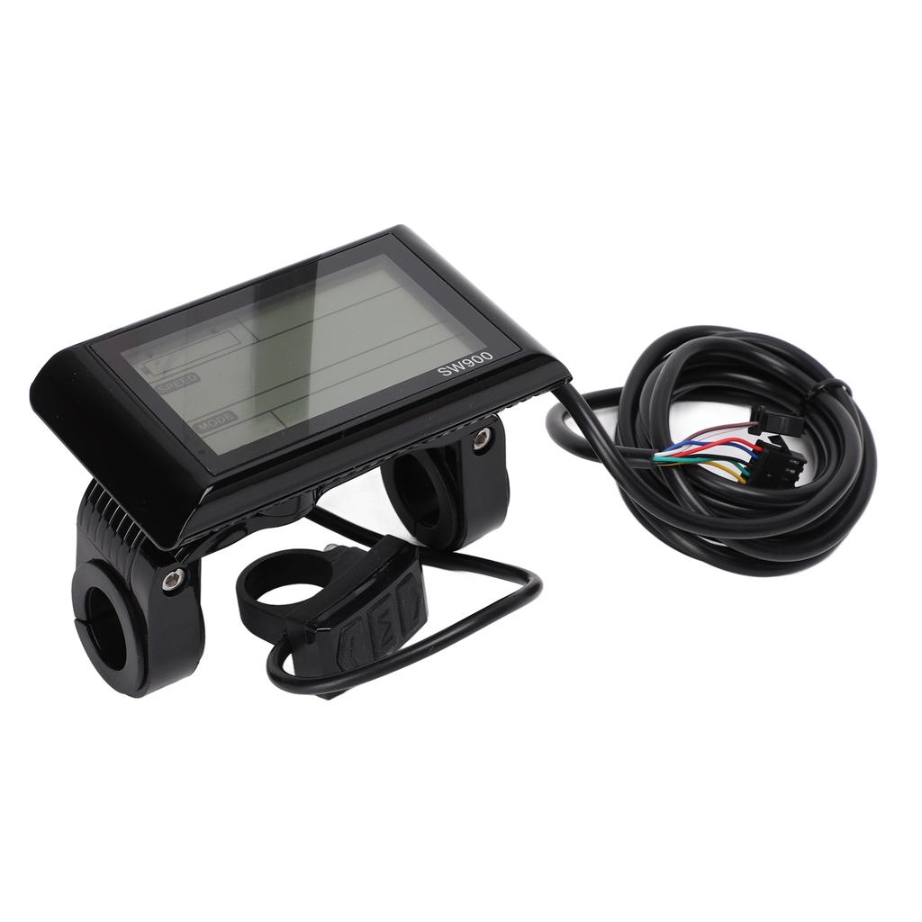 Electric Bicycle SW900 Display with 36V 48V Socket Durable Electric Bicycle LCD Display