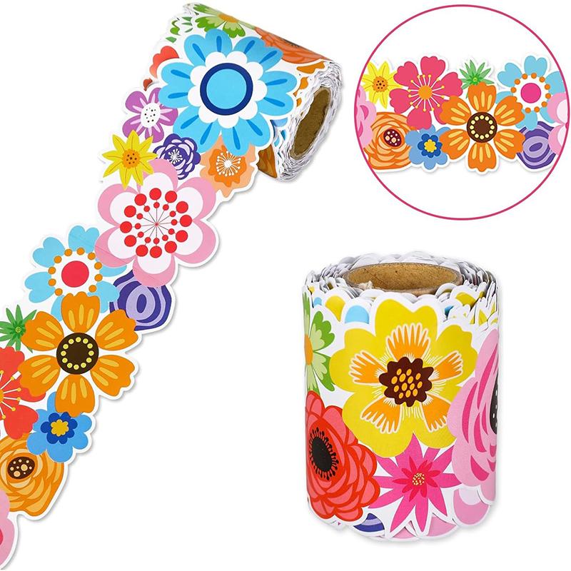 10 Colors 60 Feet Self Adhesive Border Classroom Decors Border Trim Sticker Flowers Trim Border Bulletin Board Border Trim