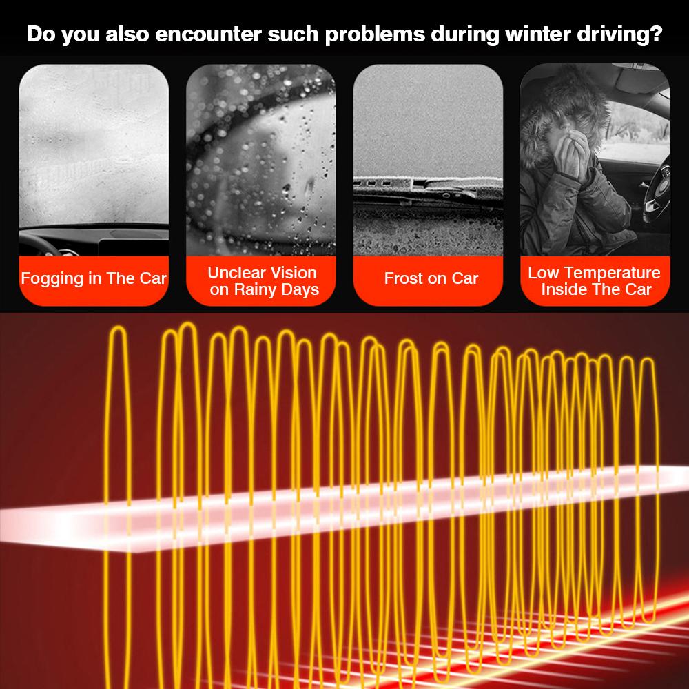 Portable Car Heater Defroster Car Windshield Defogging Defrosting Winter Drying Heating Car Heater 12V 150W