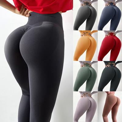 Women Fitness Yoga Pants High Waist Push Up Leggings Seamless Butt Lift Gym Workout Clothing