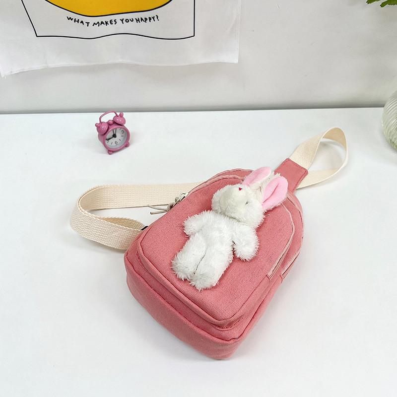 Cartoon Child Rabbit Crossbody Bag Outdoor Leisure Fashion Canvas Shoulder Bag