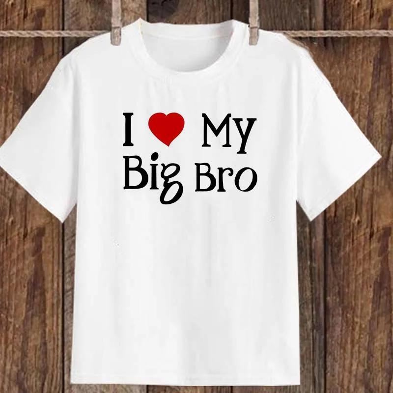 I Love My Sister I Love My Brother Sibling Matching Clothes Summer Children Tshirt Boys Girls Short Sleeve T-shirt Kids T Shirts