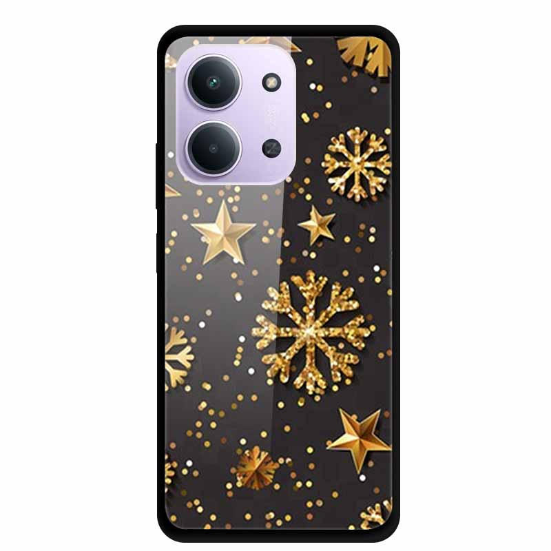 

Tempered Glass Case For Xiaomi Redmi 15C 4G Case Global Version Luxury Cover For Mi Redmi 15C 4G Cartoon Protective Glass Bumper -Redmi 15C 4G Global