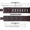 Basso Classic Leather CLA09 Guitar Strap Classic Leather Series (Soft Brown) -