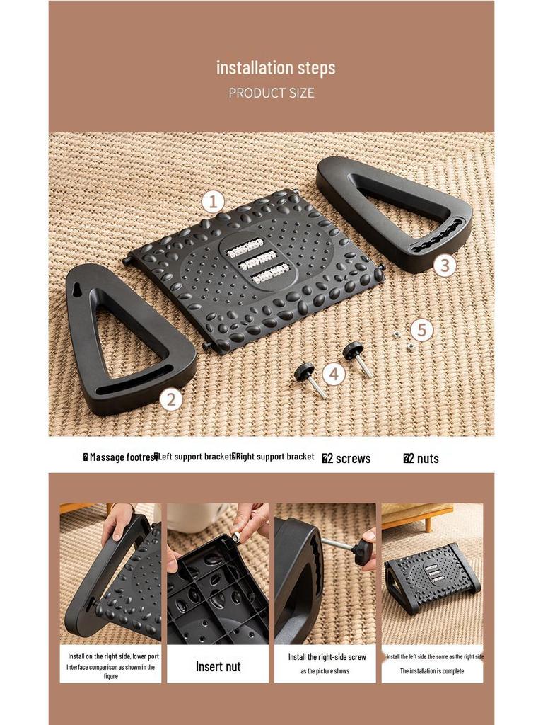 Ergonomic Footrest Stool for Home and Office