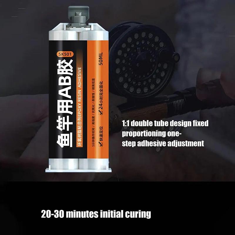 1Pc Fishing Rod Glue Building Epoxy High Bonding 50 Ml Ab Transparent Glue For Fishing Rods Accessories Fishing Tools