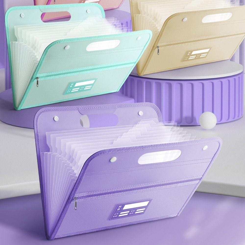 Dosar pentru fișiere A4 cu 13 buzunare Dosar de stocare hârtie de test Organizator de fișiere clasificat cu mai multe straturi Dosar de buzunar pentru portofoliu de mare capacitate