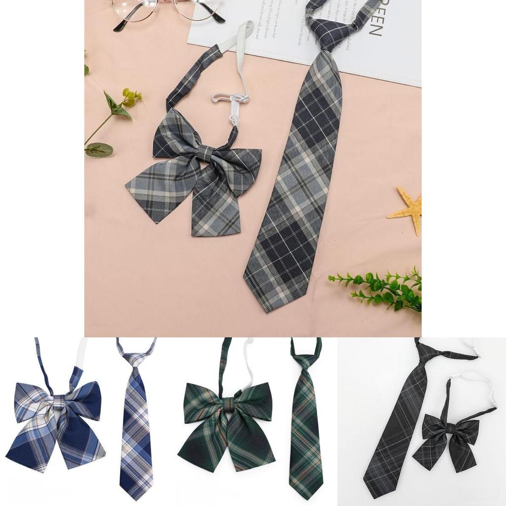 Childrens School Uniform Tie With Gingham Pattern Design For Graduation Photo Shoots