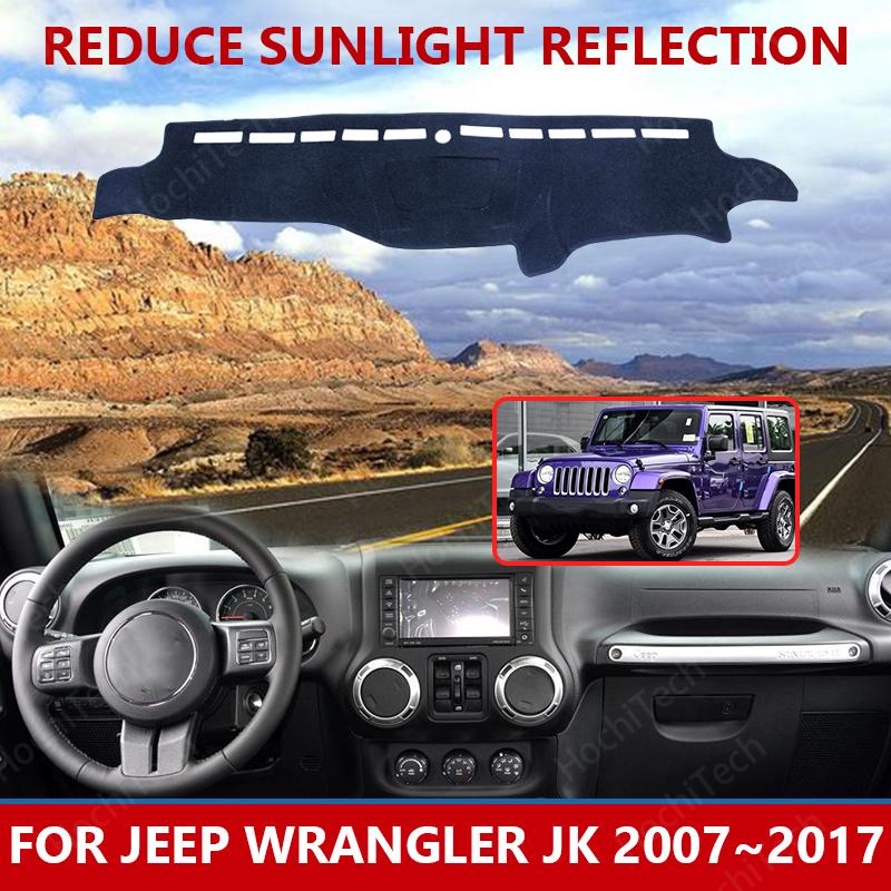 

Для Jeep Wrangler JK 2007 ~ 2017 Dashmats Аксессуары для стайлинга автомобиля Накладка на приборную панель Коврик