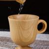 1/2pcs Solid Wood Handle Handy Cup Creative Wooden Mug for Coffee Tea Beer Multi Purpose Household Commercial Use Durable Beech