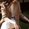 Handsome Short Trench Coat, High-end Short Thin Coat, Spring and Autumn New Women's Clothing, Women's Gray Top