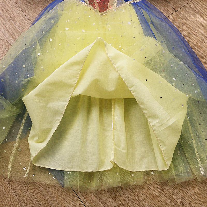 Stylish Snow White Elsa Frozen Princess Summer Dress for Girls