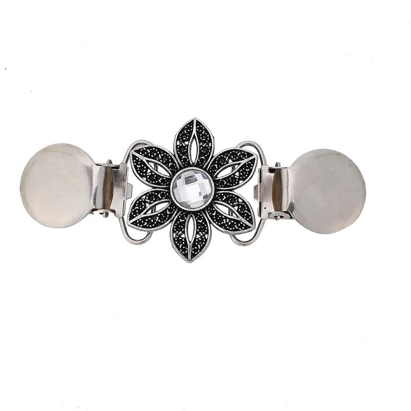 Fashionable Metal Clips for Clothing Classical Flower Small Clips Woman's Sweater Shawl Retainer Clip
