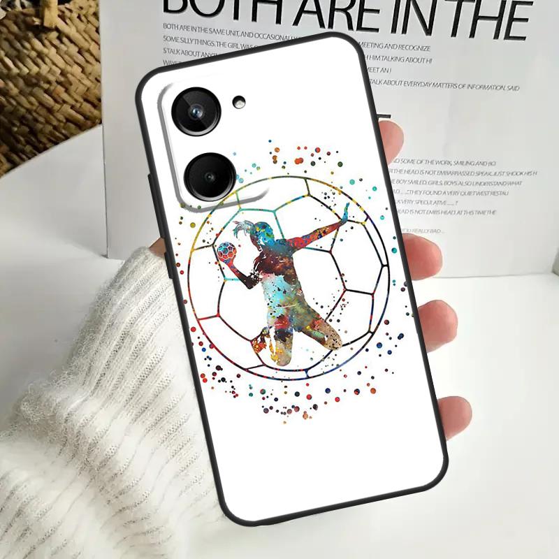 Handball Sport Case For Realme 9 10 11 12 Pro Plus GT5 GT Neo5 C21Y C25s C30 C31 C33 C35 C51 C53 C55 C67