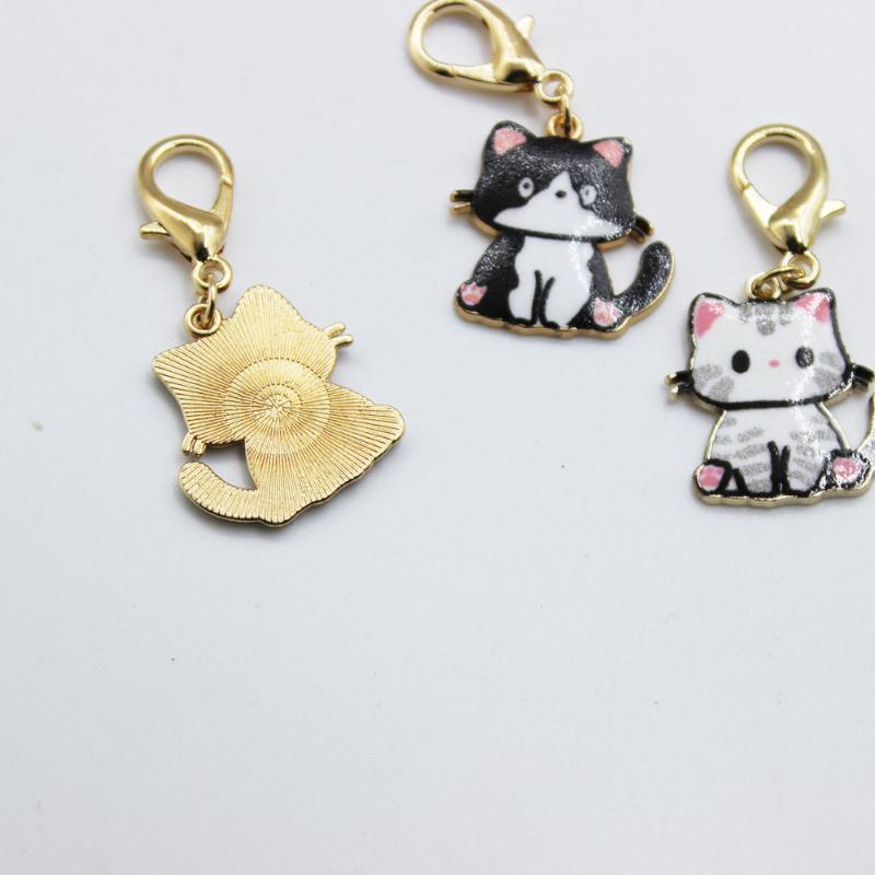 6PCs/Set Multicolor Cartoon Cute Cat Locking Knitting Stitch Markers Matel Crochet Latch DIY Removable Knitting Tool Accessories