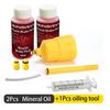 Hydraulic Bike Brake Bleed Kit + 60ml DOT 5.1 & Mineral Brake Oil Fluid, Disc Brake Maintenance Syringe Funnel Tool Set