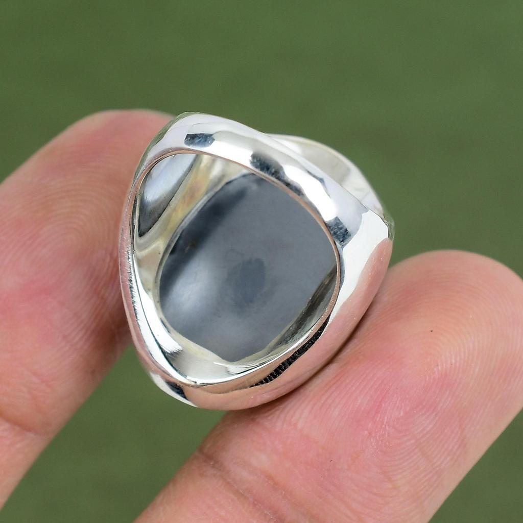 Shungite Ring 925 Sterling Silver Rings Handmade Shungite Jewelry Natural Gemstone Ring Silver Jewelry Gifts For Wife Available In Ring Size