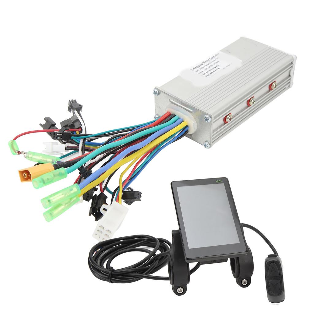 36V 48V 60V 500W 28A M6C Display Brushless Controller Kit Sine Wave 3 Modes Motor Brushless Controller Replacement