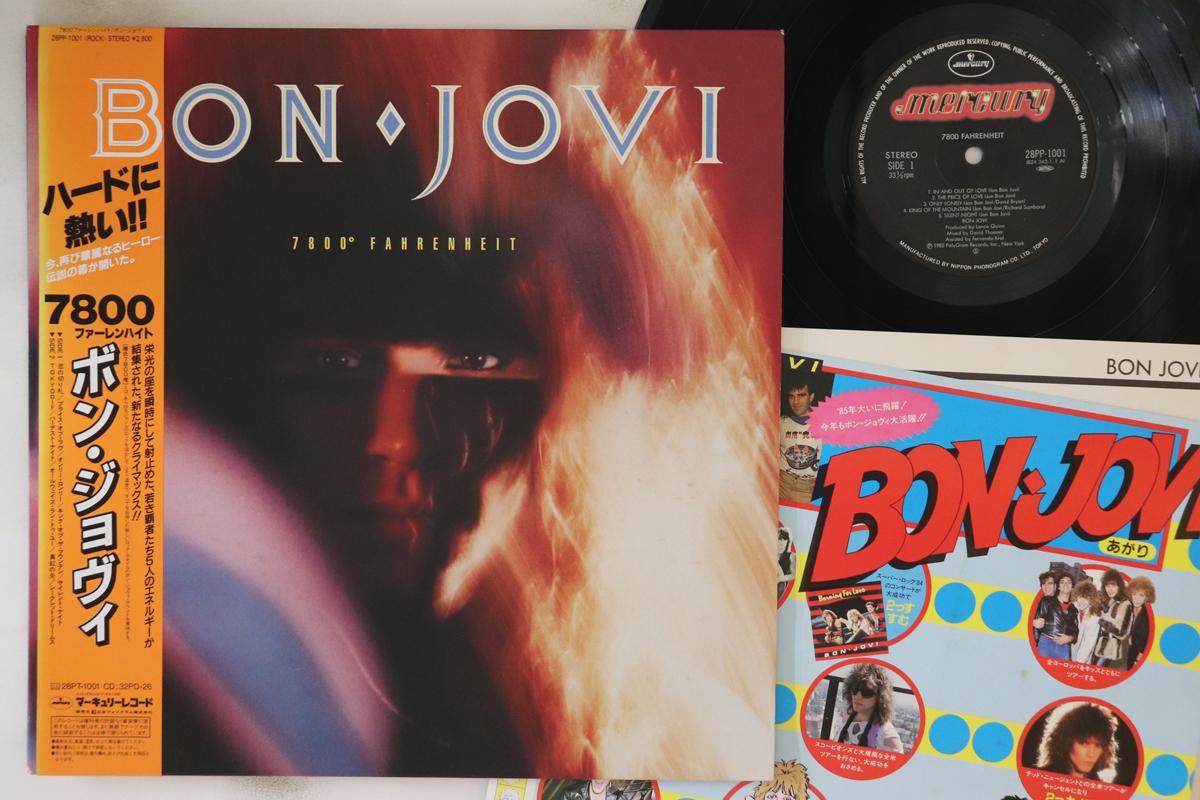 

LP Record BON JOVI - 7800 Fahrenheit 28PP1001 MERCURY 1985 Japan Obi Rock Used