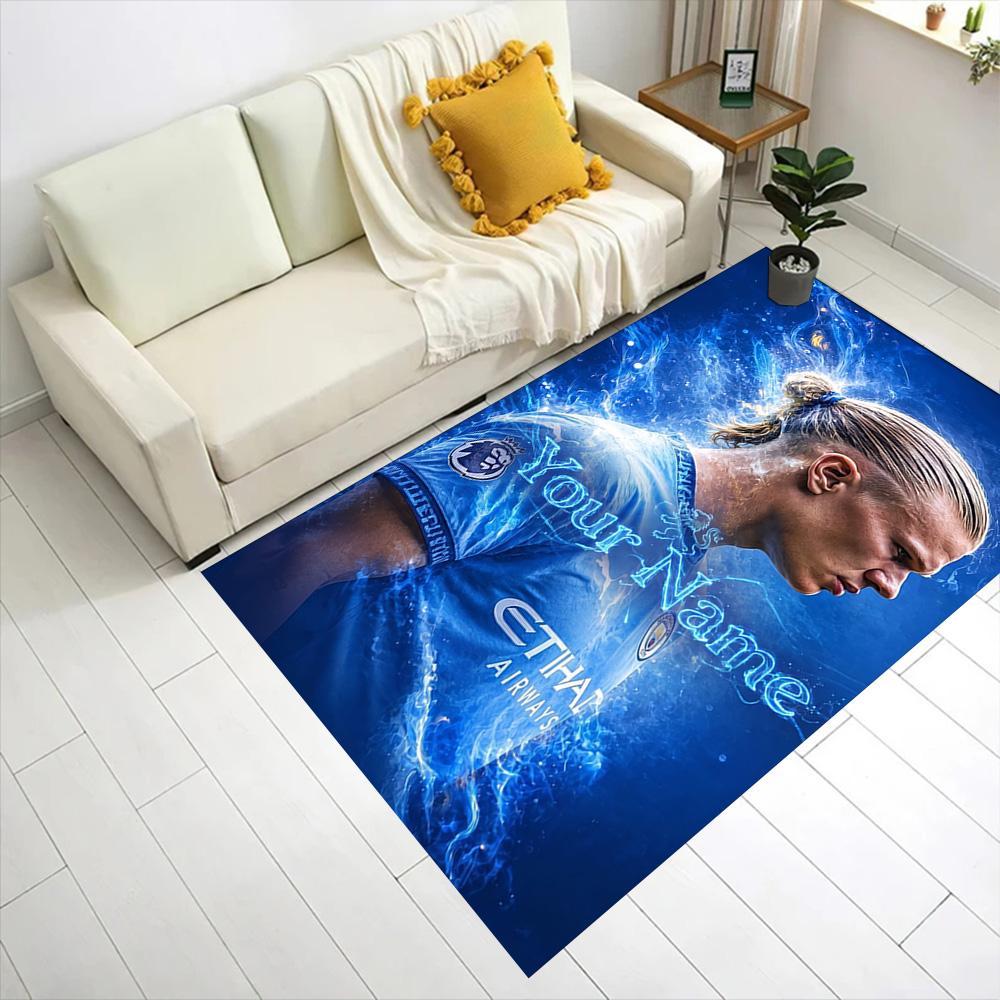 Haaland (130) Customize Your Name Area Rug Suitable for Playrooms Entryway Study Room Outdoor Anti-slip Rug Decorate Offices Wedding Party Gift