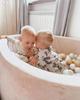 Dry Pool 110x30cm Velvet Soft Beige with 400 Balls: Beige, White, Silver