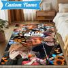 Custom Name Ed Sheeran Rug Game Carpet, Floor Mat for Bedroom Living Room Entryway Rug, Home Decor Idea Gift for Christmas Birthday