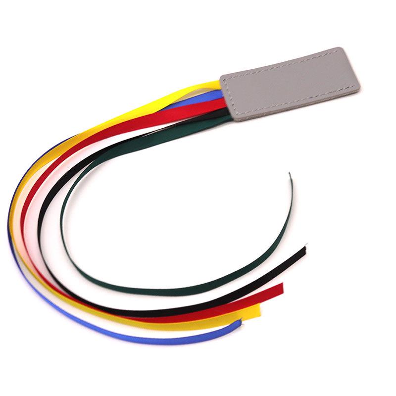 Leather Ribbon Bookmark with Woven Tape: Five-Color Page Marker and Storage Clip