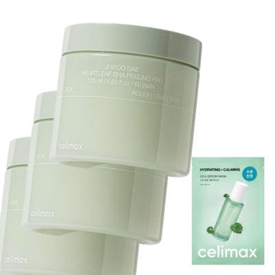Cellimax Peeling-Pads 60 Blatt × 3 + Kostenlose Cica-Maske 1 Blatt