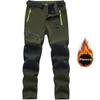 Men  Fleece Outdoor  Warm Pants Softshell  Winter  Climbing Hiking Sport Training Trousers