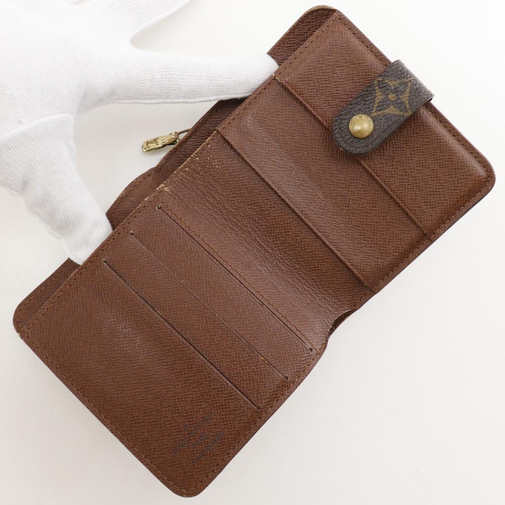LOUIS VUITTON Compact zip Bi-Fold Wallet M61667 Brown Monogram canvas unisex Used