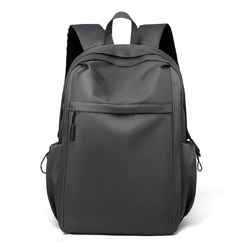 Schoolbag wholesale trend new simple backpack fashion solid color men's backpack junior high school student bag