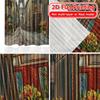 2Pcs, 2D Flat Printing Curtains (Without Rod) Parisian Street Festive Fashion Curtains Versatile Polyester Fabric Curtains All