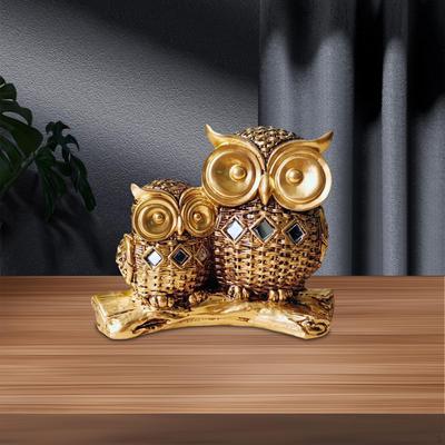Majestätische Eulenskulptur als Heimdekoration – elegantes Schreibtischornament