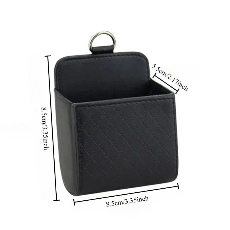 Car Air Outlet Leather Bag Organizer Keeps Vent Area Tidy for Essentials
