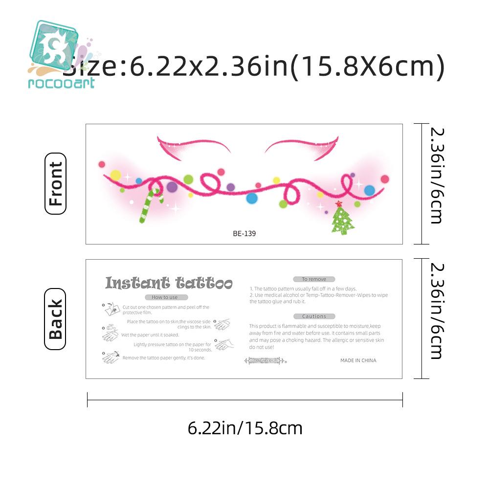 Ricalon Christmas Face Stickers for Kids – Snowflake & Freckle Tattoos