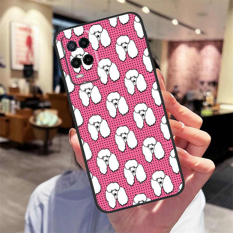Pudel Cartoon Girly Süßes Case Für Oppo A94 A54 A40 A60 A80 A98 A78 A18 A38 A58 A16 A76 A96 A17 A77 A74 A57S A15 Hülle